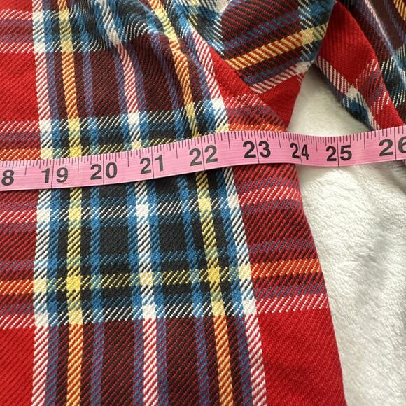 Alpine Design Heavyweight Flannel Shirt Men’s Size Large Red Blue Yellow Plaid - Picture 10 of 12